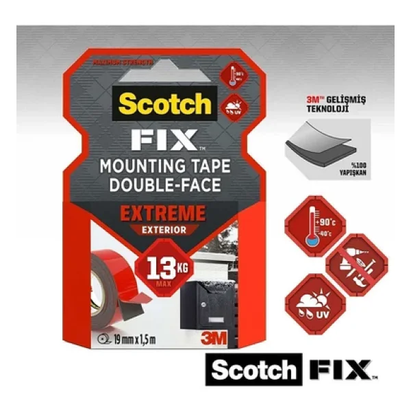 Scotch Extreme Dış Mekan Ekstra Güçlü 19mmx5m - Görsel 7