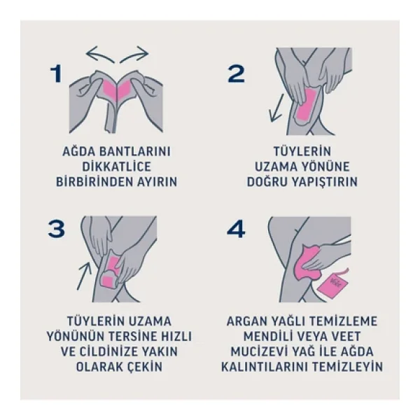 Veet Pure Hipoalerjenik Bacak Ve Vücut Bölgesi İçin 20'li 2 Adet Sir Ağda Bandı - Görsel 7