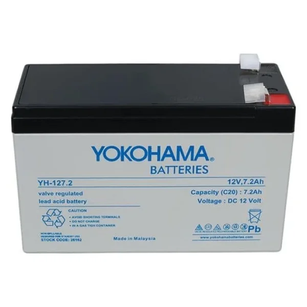 Yokohama Yh-127.2 12 Volt - 7.2 Amper Ups'ler İçin Akü (150x65x90 Mm) - Görsel 7