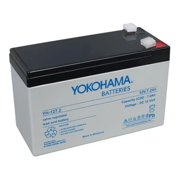 Yokohama Yh-127.2 12 Volt - 7.2 Amper Ups'ler İçin Akü (150x65x90 Mm) - Görsel 6