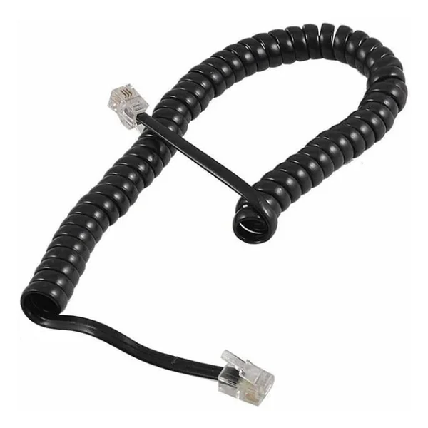 Telefon Spiral Kablo Siyah 4p/4c - Görsel 4