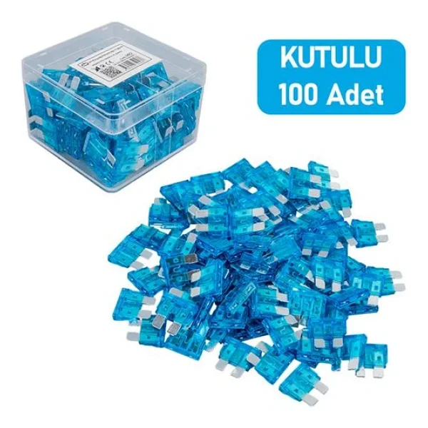 Powermaster 15 Amper Aşırı Yük Ve Kısa Devre Koruma Bıçaklı Oto Sigortası (100lü Paket) - Görsel 4
