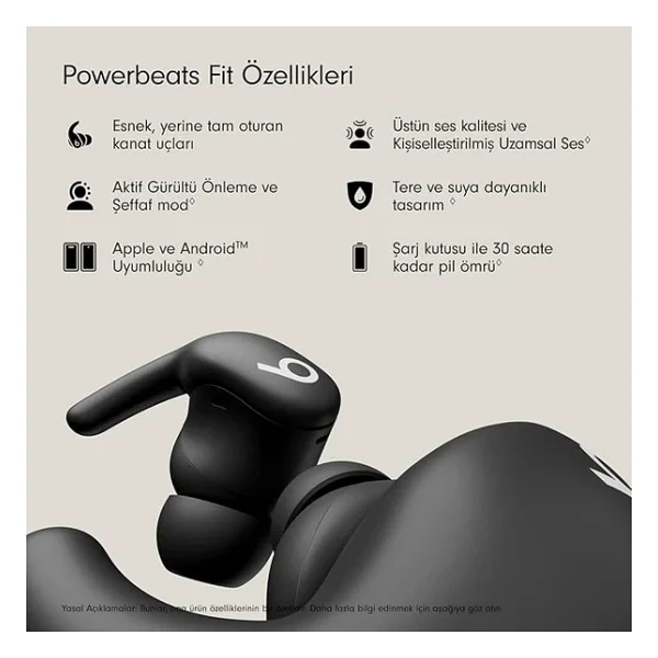 Beats Powerbeats Fit ANC TWS Siyah Kulak İçi Bluetooth Kulaklık - Görsel 7