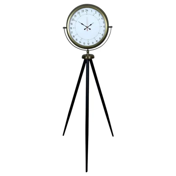 Eskitme 24 Saat Göstergeli Özel Tasarım Tripod Ayaklı Saat - Görsel 2