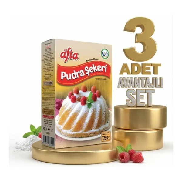 Afia Pudra Şekeri 3x125 Gr - Görsel 4