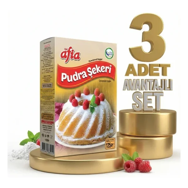 Afia Pudra Şekeri 3x125 Gr - Görsel 3