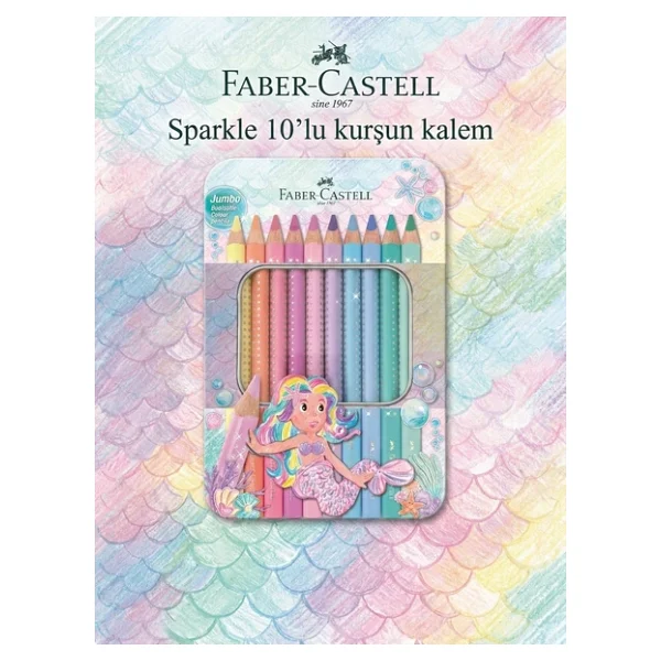 Faber Castell Sparkle Boya Kalemi Jumbo 10 Lu - Görsel 4
