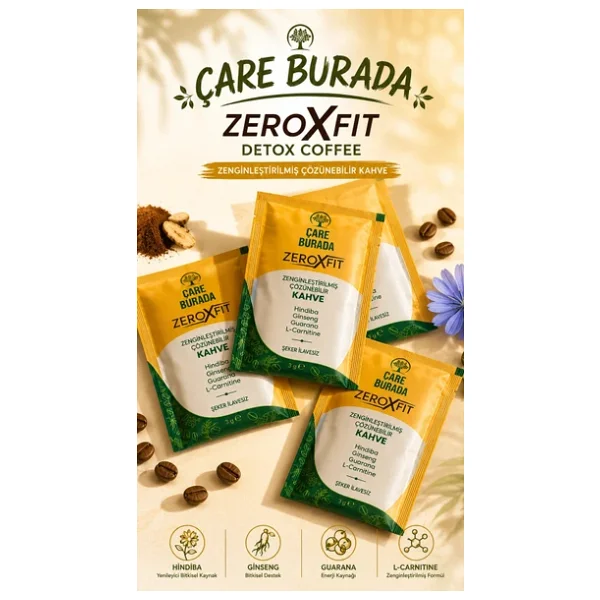 Çare Burada Zeroxfit Detoks Kahvesi 30 Adet (Guarana & Hindiba & Ginseng & L-Carnitine) - Görsel 4
