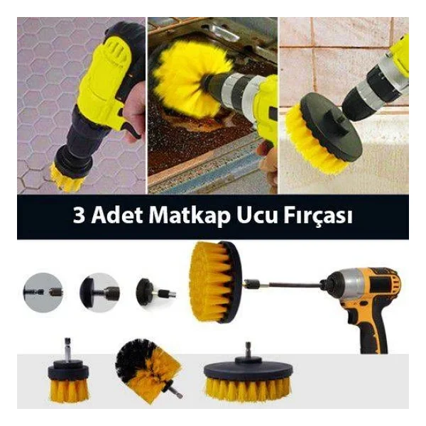 Polham 26 Parça Araç İçi Detaylı Temizlik Seti, Matkap Uçlu Ev, Araç Ultra Detaylı Temizlik Seti - Görsel 6