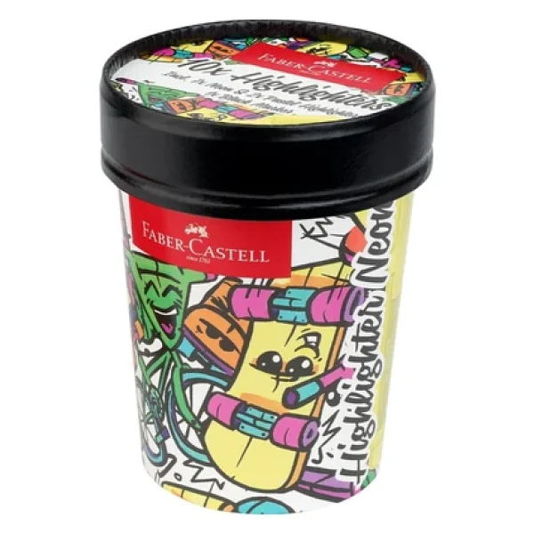 Faber-Castell Textliner Ice Cream Neon 10'lu Fosforlu Kalem - Görsel 6