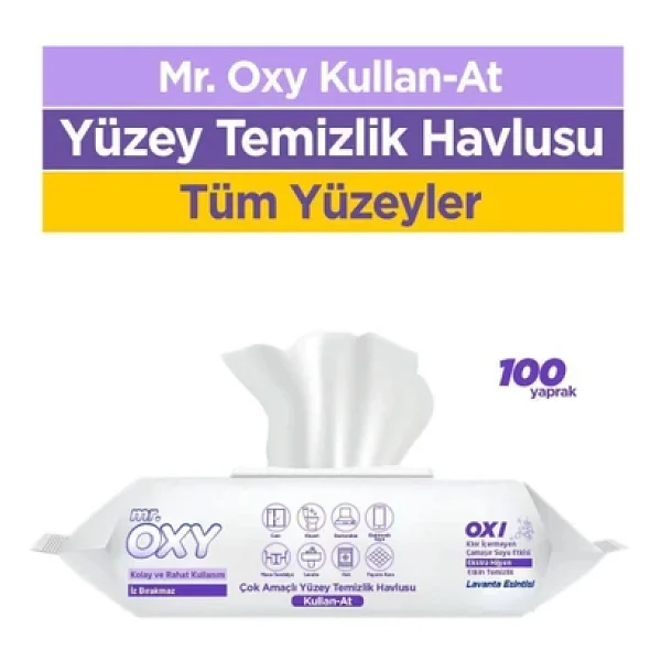Mr. Oxy Lavanta Kokulu Yüzey Temizlik Havlusu 100 Yaprak - Görsel 7