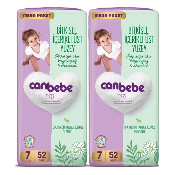 Canbebe 7 Numara Xx Large 52'li 2 Adet Bebek Bezi - Görsel 4