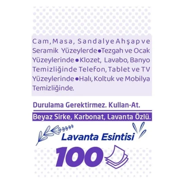 Mr. Oxy Lavanta Kokulu Yüzey Temizlik Havlusu 100 Yaprak - Görsel 6