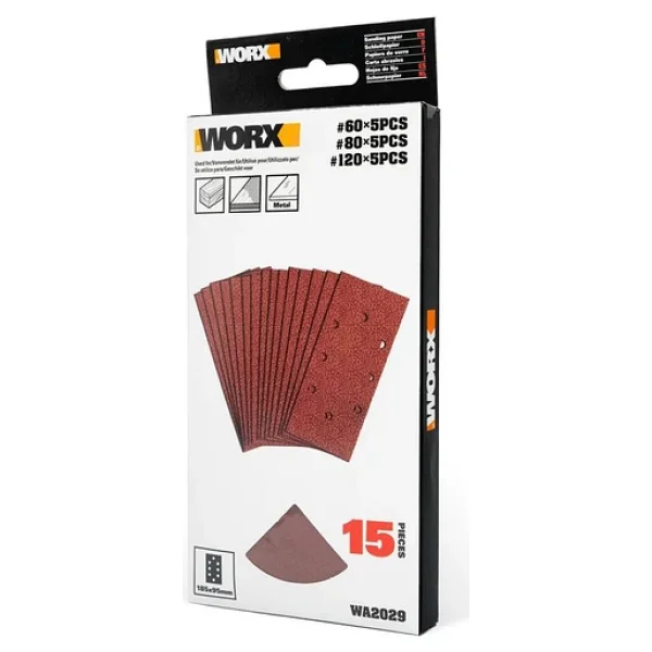 Worx Wa2029 185 X 95 Mm 15 Adet Cırtlı Universal Zımpara Kağıdı - Görsel 5