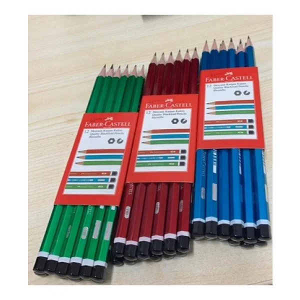 Faber-Castell 12'li Mercanlı Kurşun Kalem Seti - Görsel 4