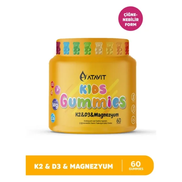 Atavit Kids Gummies K2 D3 Magnezyum 60 Tablet - Görsel 7