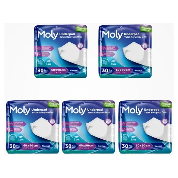 Moly 60x90 Cm 30'lu 5 Paket Yatak Koruyucu Örtü - Görsel 3
