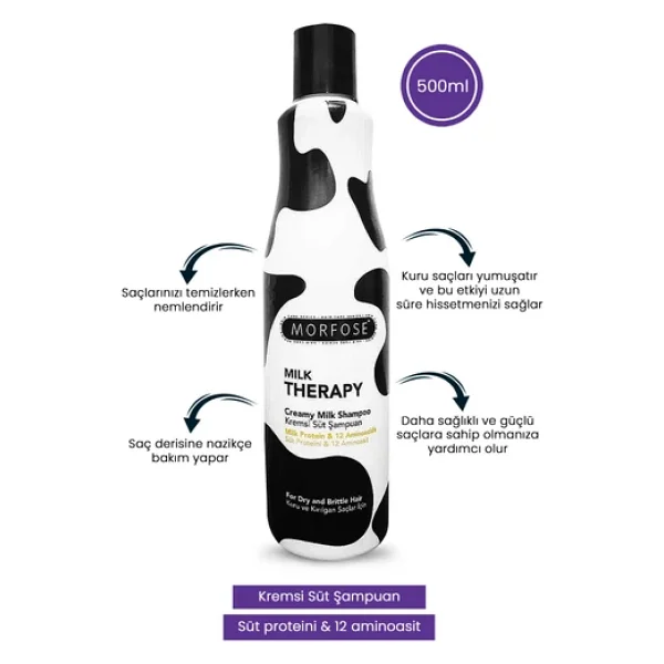 Morfose Milk Therapy 500 Ml Süt Şampuan - Görsel 4