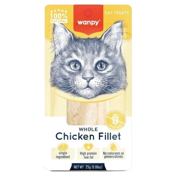 Wanpy Tavuk Fileto 25 gr Kedi Ödül Maması - Görsel 8