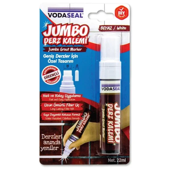 Vodaseal Derz Kalemi Jumbo 5-15 Mm. - 22 Ml. - Beyaz - Görsel 3