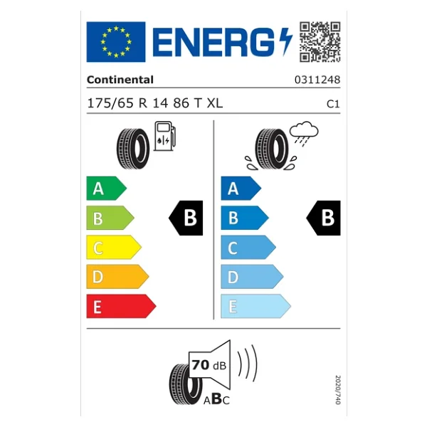 Continental Ecocontact 6 175/65 R14 86t XL Yaz Lastiği - 2026 - Görsel 5