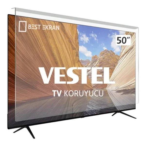 Vestel 50uv9750 TV Ekran Koruyucu - Vestel 50" İnç 126 Cm 4K Ultra HD Smart Vidaa Kırılmaz Ekran Koruyucu - Görsel 4