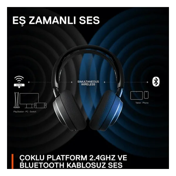 Steelseries Arctis Nova 7 Kablolu/Kablosuz Kulak Üstü Oyuncu Kulaklığı - Görsel 4
