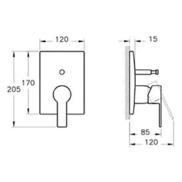 Artema Flo S A42212 Krom Ankastre Banyo Bataryası - Görsel 6