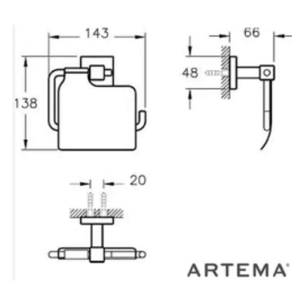 Artema A44996 Q-Line Tuvalet Kağıtlığı - Görsel 4
