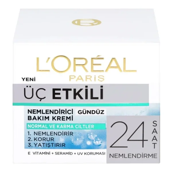 L'oreal Paris 3 Etkili Nemlendirici Jel Krem Normal Ve Karma Ciltler 50 Ml - Görsel 5