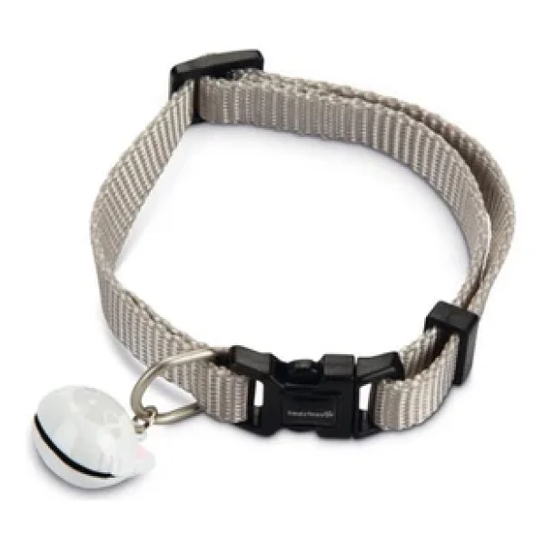 Beeztees Kedi Boyun Tasması, Zilli, Açık Gri, 20-30cm - Görsel 3