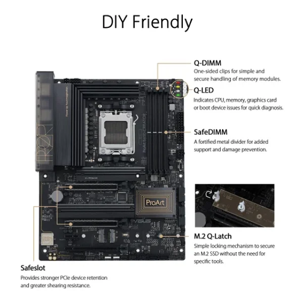 Asus Proart B650 Creator AMD Am5 DDR5 Wi-Fi Atx Anakart - Görsel 8