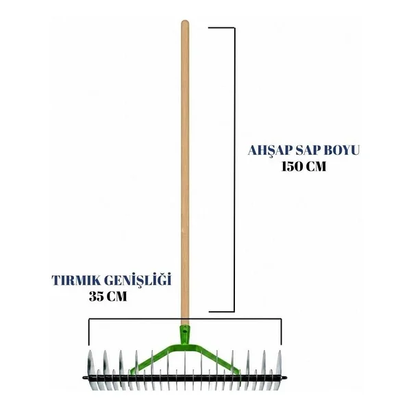 Gardener 10810 Çift Yönlü Çim Havalandırma Tırmığı 150 Cm Saplı - Görsel 4
