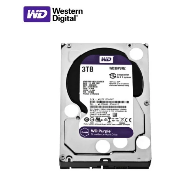 Western Digital Purple Wd30purz Sata 3.0 5400 Rpm 3.5" 3 TB Harddisk - Görsel 2