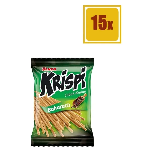 Ülker Krispi Baharatlı Çubuk Kraker 50 Gr 15 Adet - Görsel 4