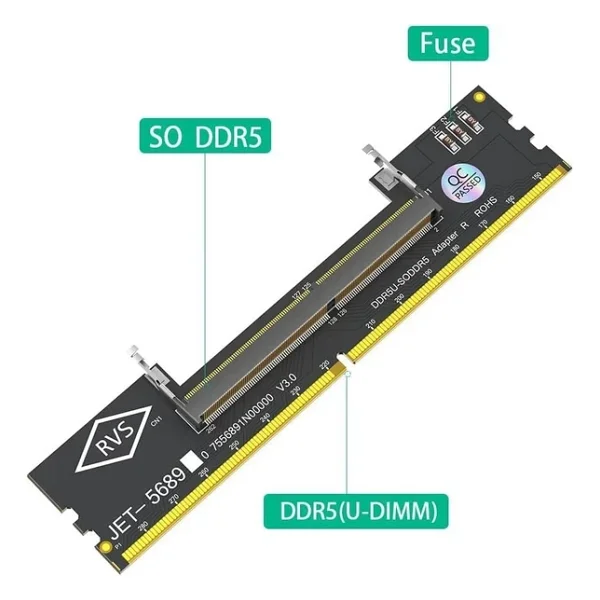 Jet-5689 DDR5 Notebook Bellek So-Dımm To Masaüstü Bellek Dımm Adaptör Kartı Jbdd0006-003 - Görsel 6
