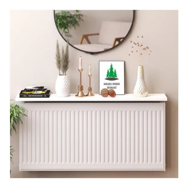 Ankara Orman Ürünleri Mdf Beyaz Petek Üstü Duvara Monte Uçan Raf Dresuar 80cmx18cm - Görsel 4
