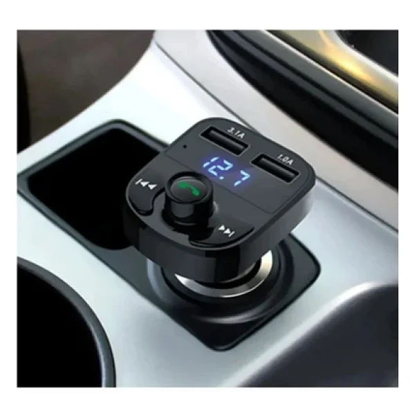 Aksesuar Manessa Car Mp3 Araç Fm Transmitter, Bluetooth USB, Mp3, Kart Çakmaklık Girişli Oto Müzik Çalar Kiti - Görsel 3