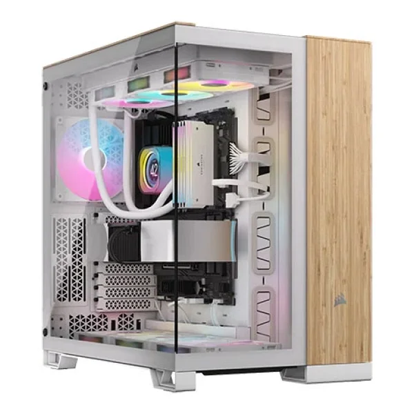 Corsair 6500x Cc-9011284-Ww Fansız Beyaz-Ahşap E-Atx Oyuncu Kasası - Görsel 6