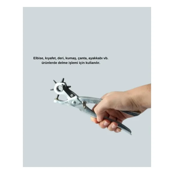 Deri Delme Pensesi 6 Uçlu Ayarlanabilir Kemer Delme Aleti Profesyonel Kullanım - Görsel 5