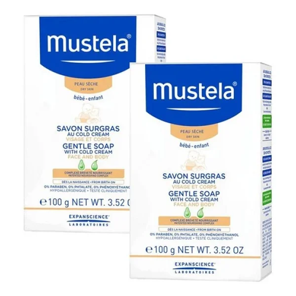 Mustela Cold Cream İçeren Besleyici Sabun 2'li 100 Gr - Görsel 2