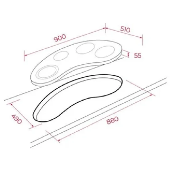 Teka Vr 90 4g AI Al Tr Cı Wok Gözlü Siyah Cam Ankastre Ocak - Görsel 6