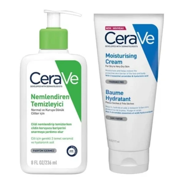 Cerave Moisturising Cream 177 Ml + Nemlendiren Temizleyici 236 Ml - Görsel 2