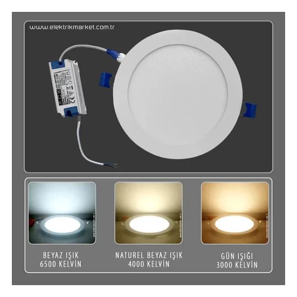 Ack Ap10-02430 24 W Beyaz Işık LED Panel Armatür - Görsel 5