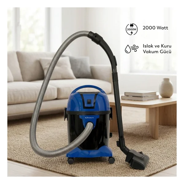 Conti Cs-105 Lily Mavi 2000 W Islak Kuru Süpürge - Görsel 4