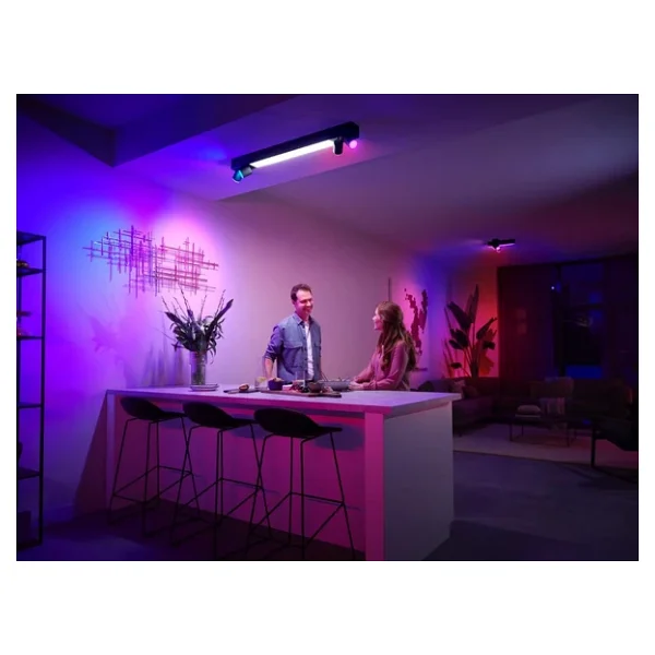 Philips Hue Centris 8720169318557 Siyah Kasa 4 Spotlu Akıllı Armatür - Görsel 6