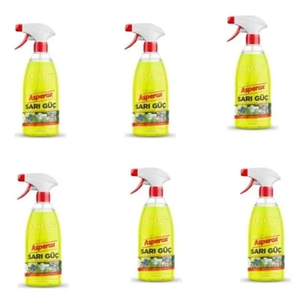 Asperox Sarı Güç Leke Temizleyici Sprey 1 Lt 6'lı - Görsel 4
