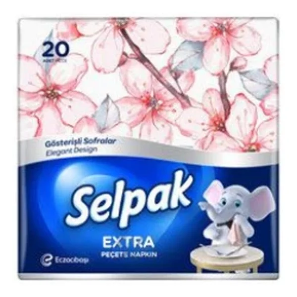 Selpak 2 Adet Extra Desenli Peçete 20'li - Görsel 3