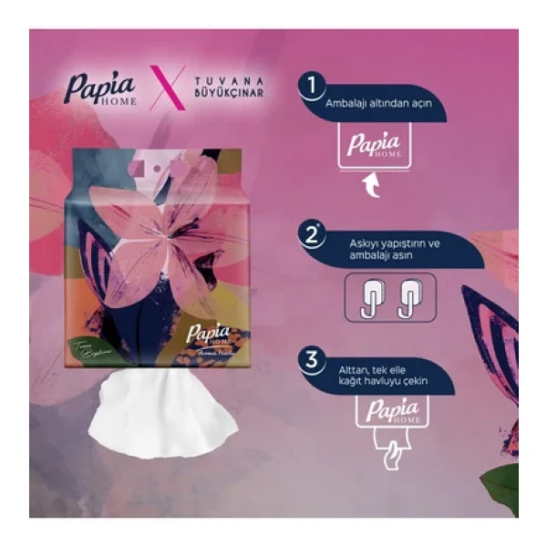 Papia Home 250 Yaprak Asmalı Havlu - Görsel 7