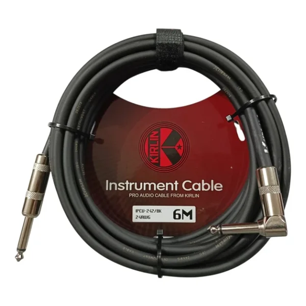 Kirlin Ipcv-242b-6m-Bk Enstrüman Gitar Kablosu L Açılı Kablo 6 Metre - Görsel 3